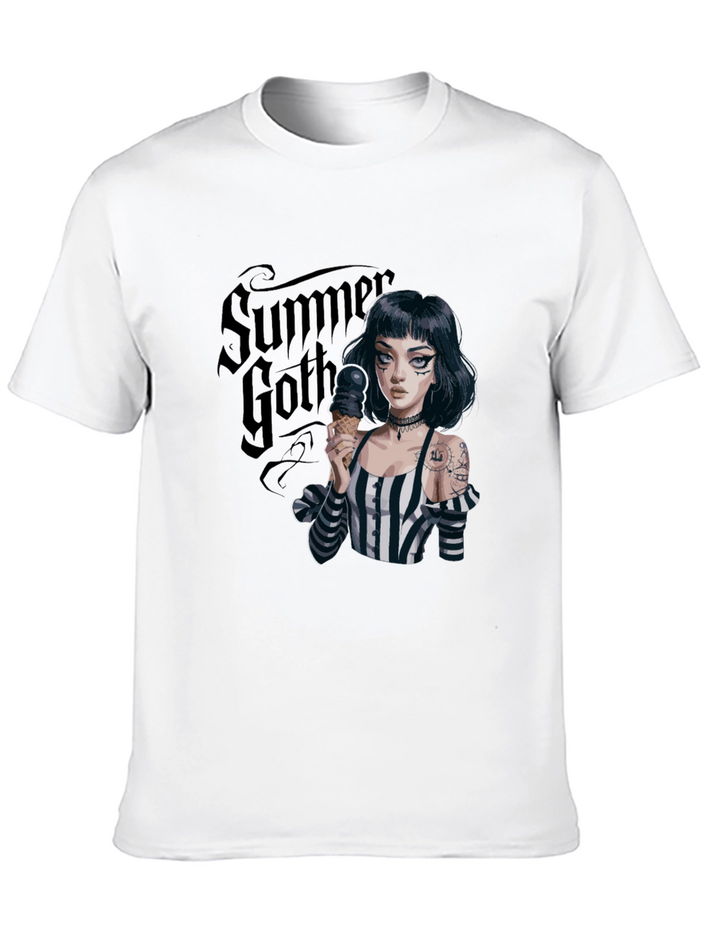 Summer Goth T-Shirt: Ice Cream Girl Tee