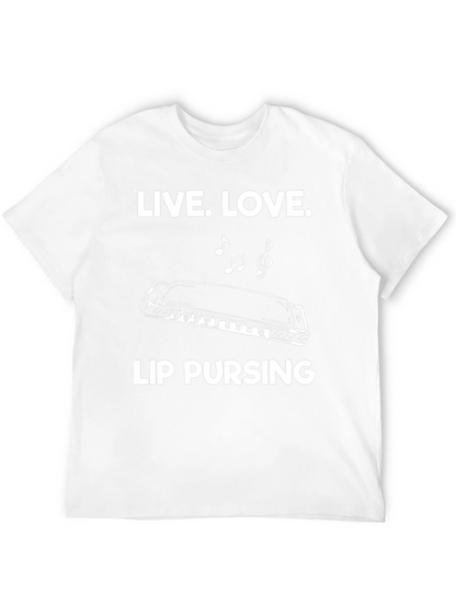Live Love Lip Pursing Black T-Shirt