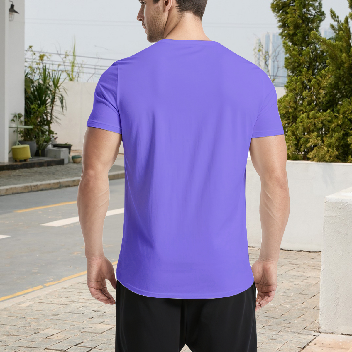 Retro Vintage Howling Wolf Color Block T-Shirt