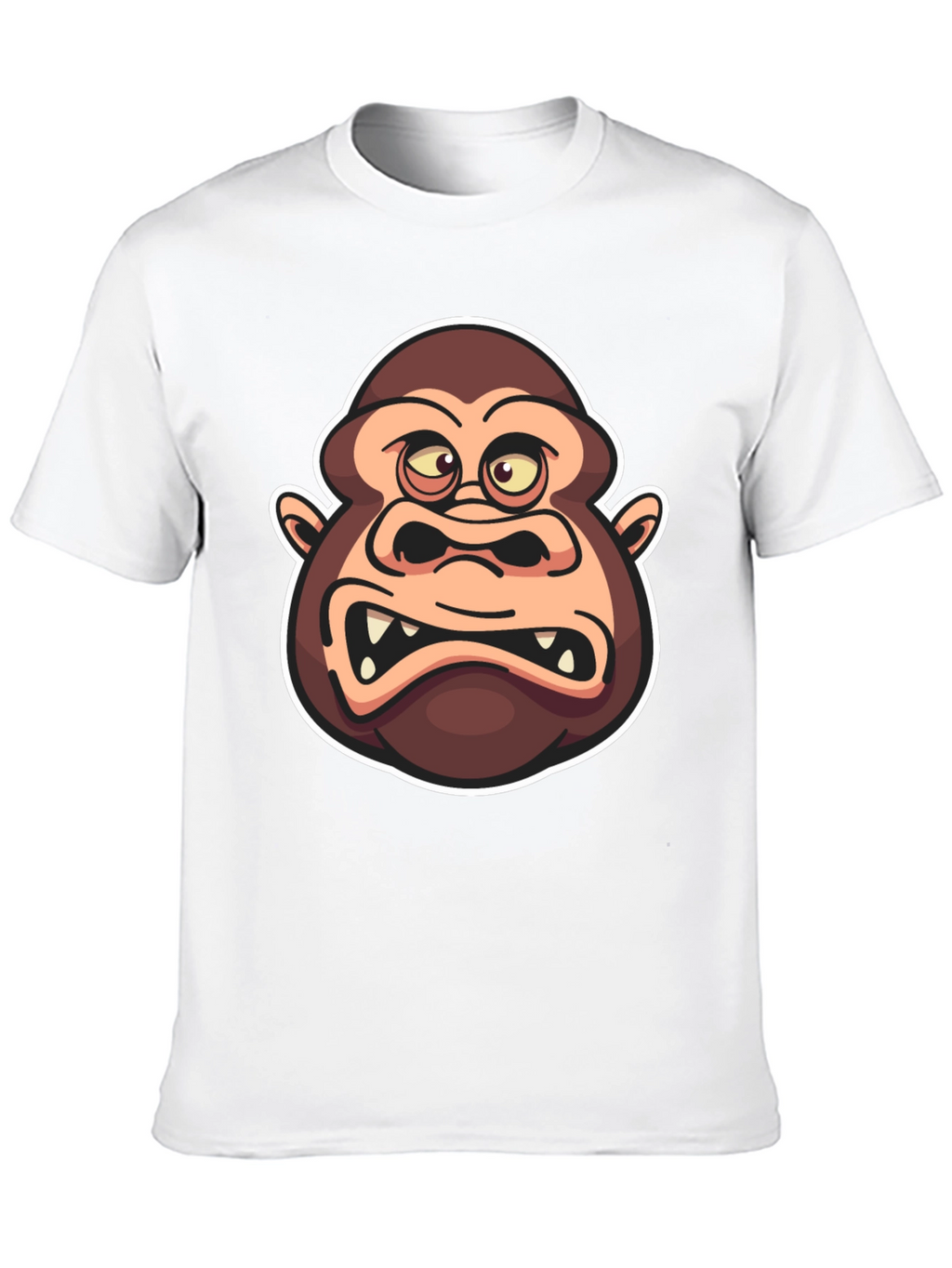 Cartoon Gorilla Graphic Black T-Shirt