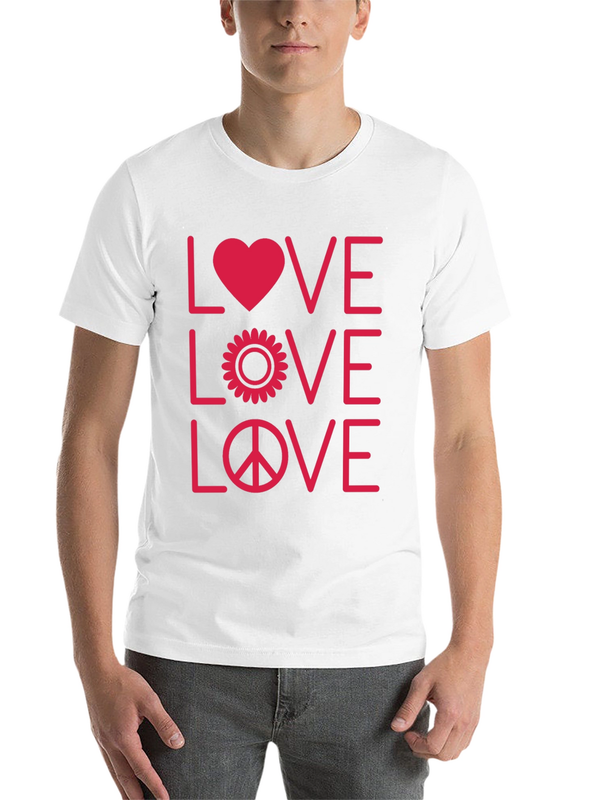 Love Peace Graphic Tee - Black Unisex T-Shirt