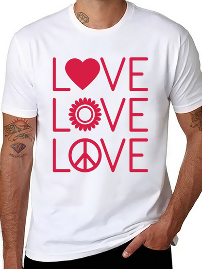 Love Peace Graphic Tee - Black Unisex T-Shirt