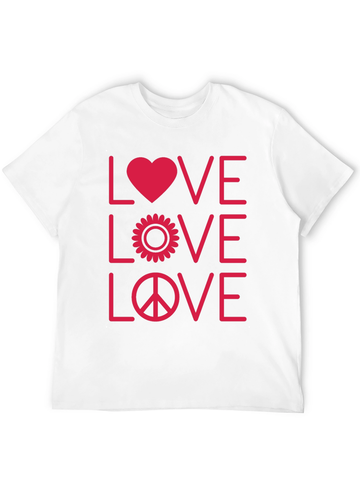Love Peace Graphic Tee - Black Unisex T-Shirt