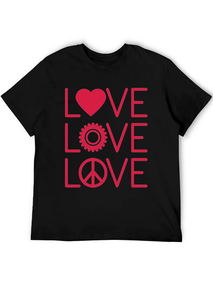 Love Peace Graphic Tee - Black Unisex T-Shirt
