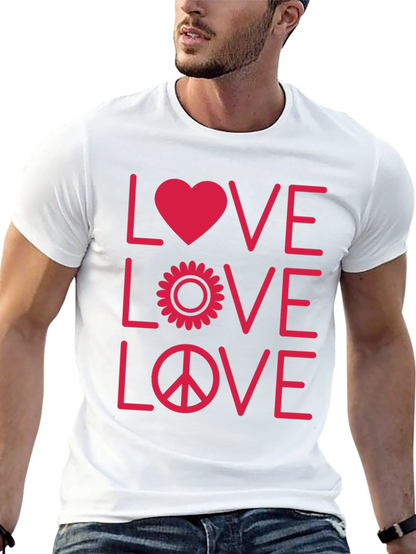Love Peace Graphic Tee - Black Unisex T-Shirt
