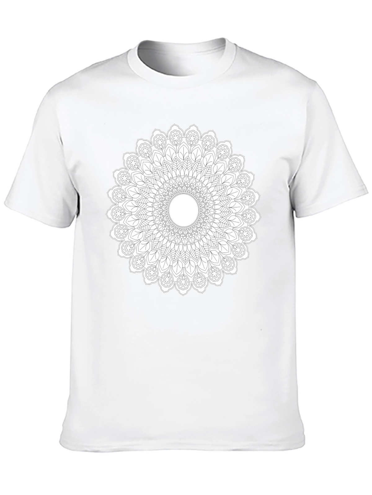Mandala Graphic Print Black T-Shirt