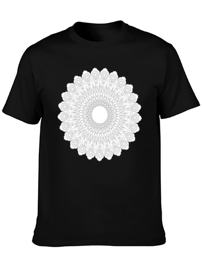 Mandala Graphic Print Black T-Shirt