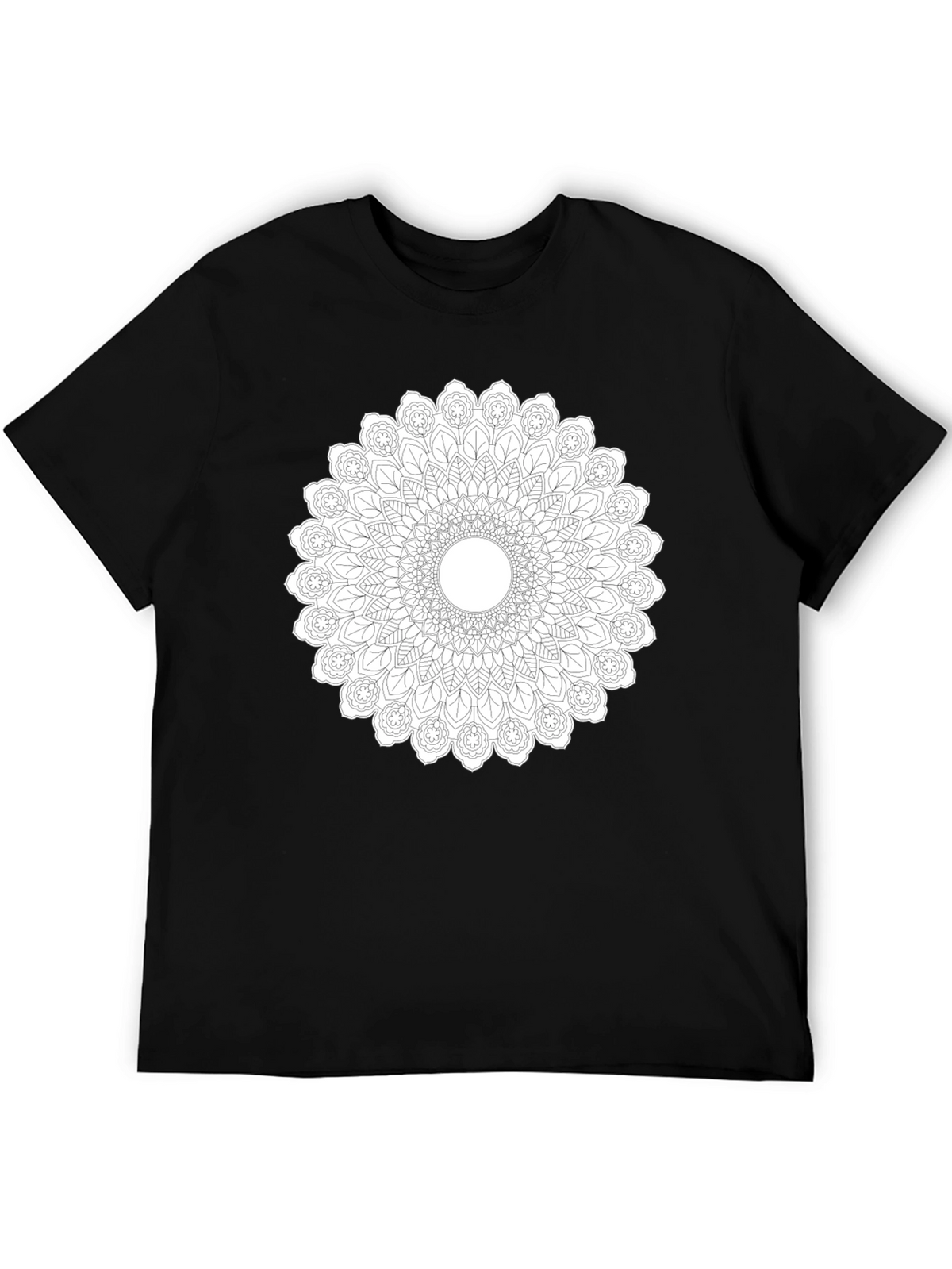 Mandala Graphic Print Black T-Shirt