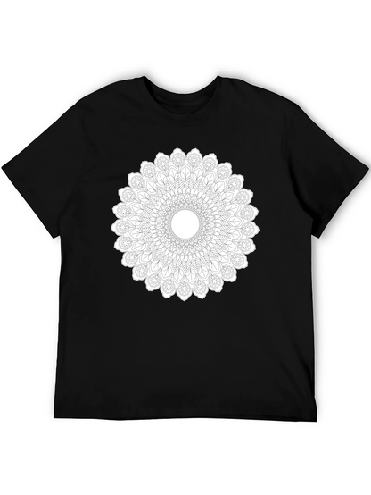 Mandala Graphic Print Black T-Shirt