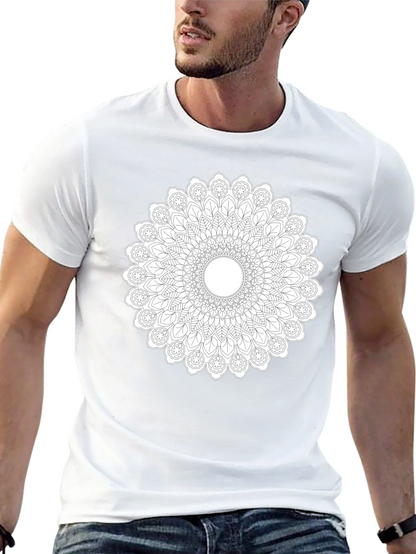 Mandala Graphic Print Black T-Shirt