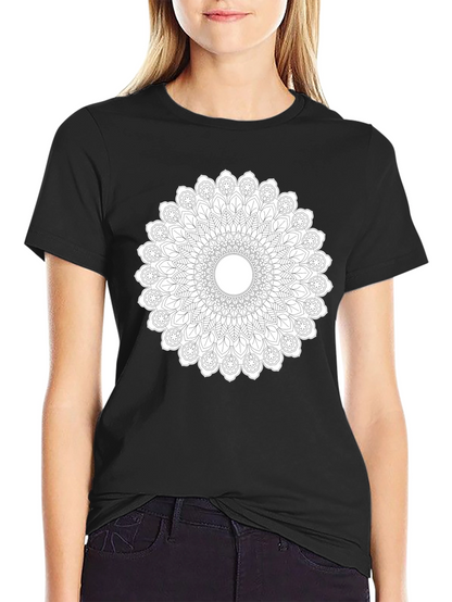 Mandala Graphic Print Black T-Shirt