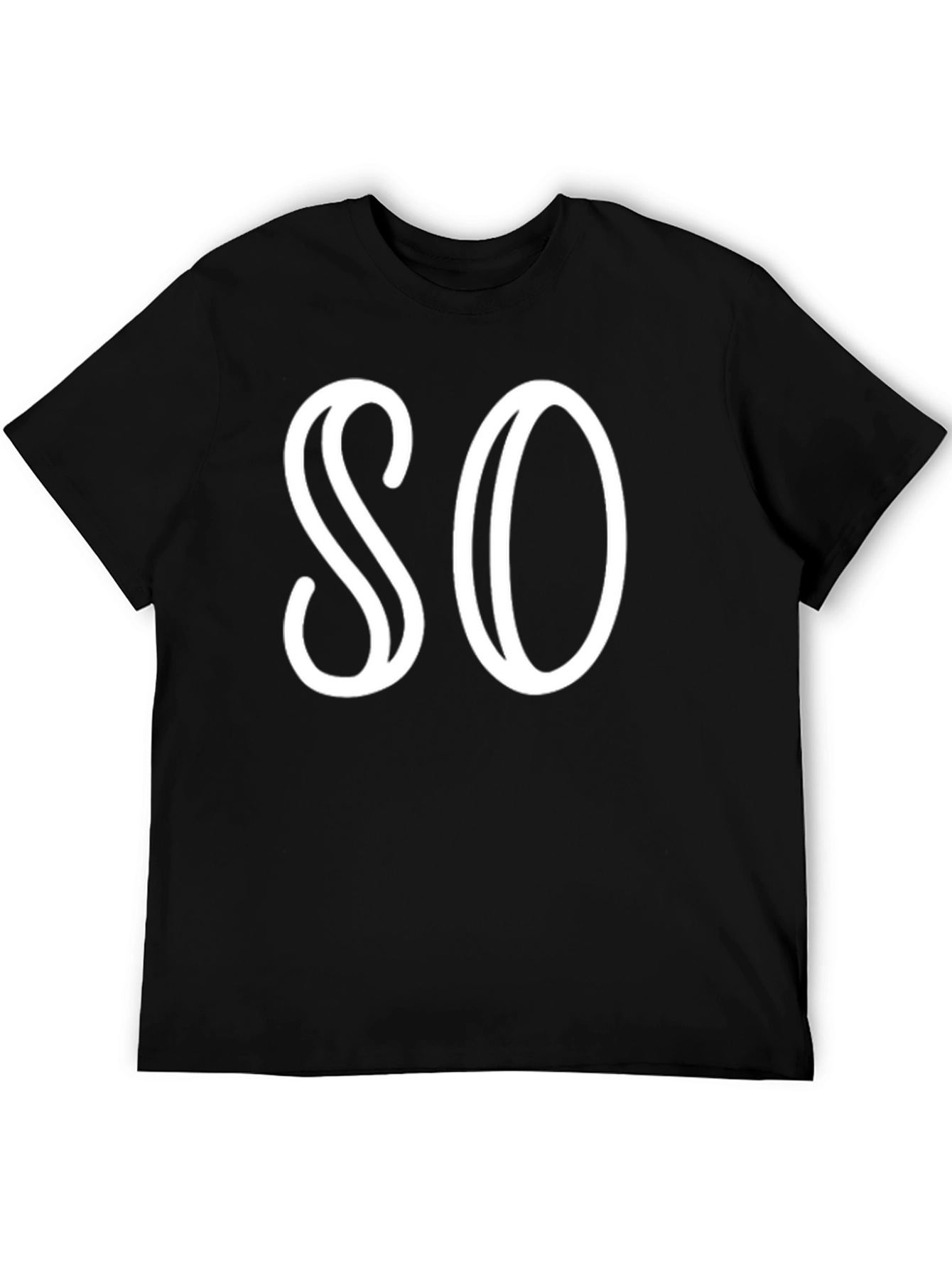 Stylish SO Graphic Black T-Shirt