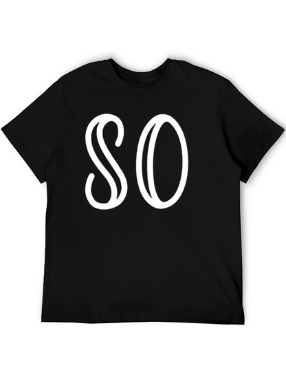 Stylish SO Graphic Black T-Shirt