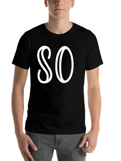 Stylish SO Graphic Black T-Shirt