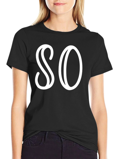 Stylish SO Graphic Black T-Shirt