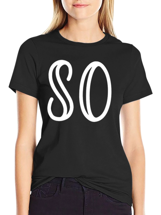 Stylish SO Graphic Black T-Shirt
