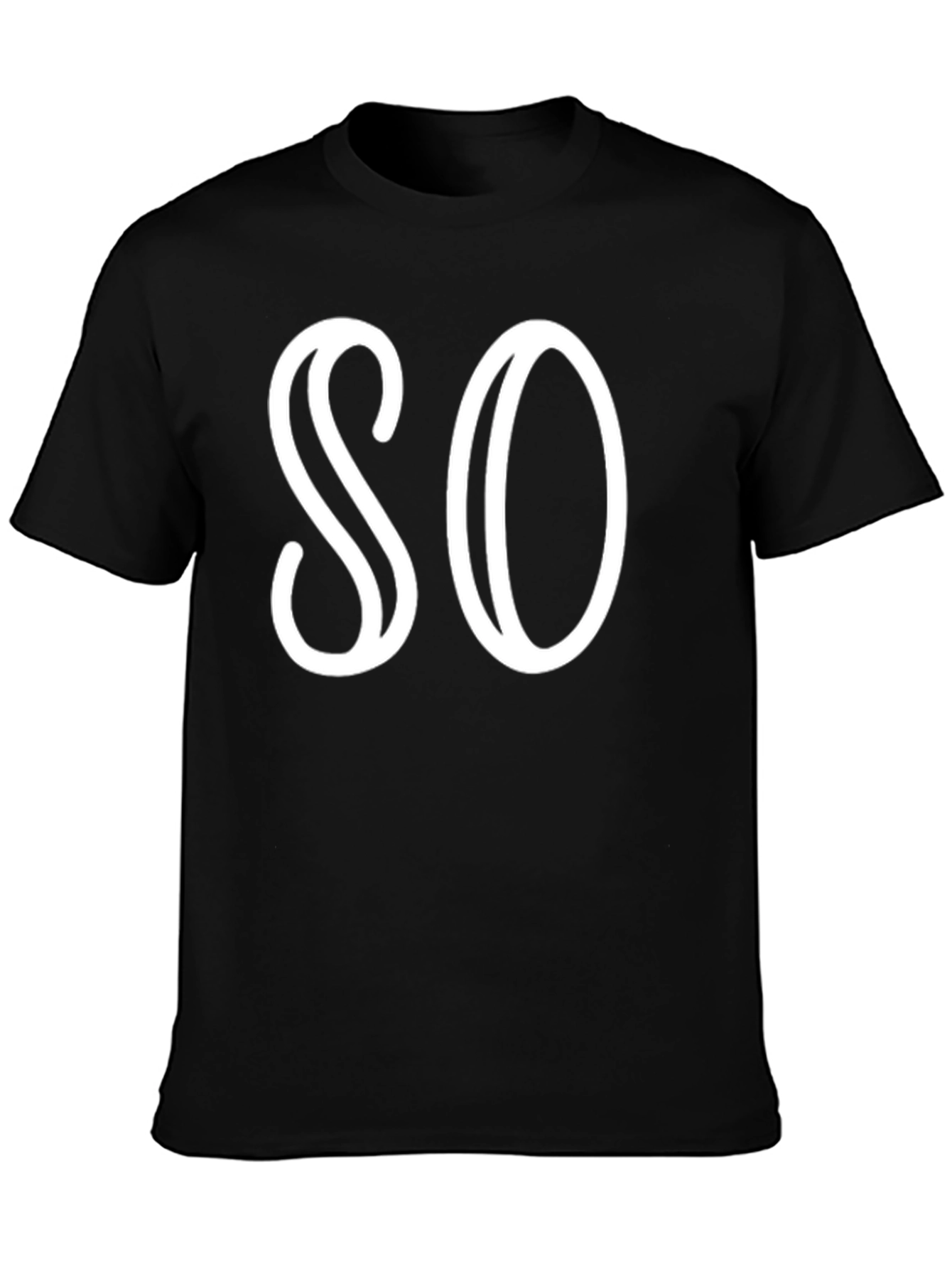 Stylish SO Graphic Black T-Shirt