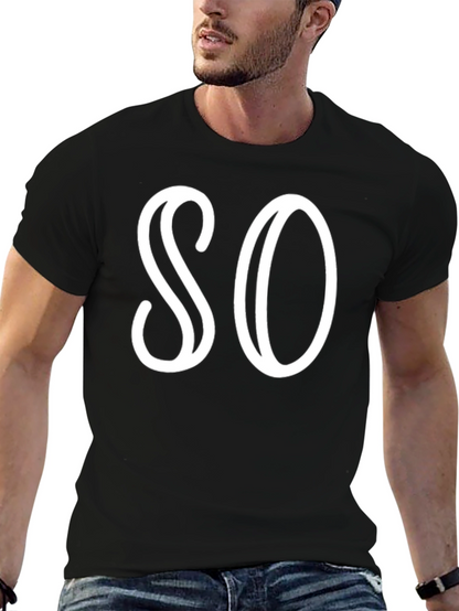 Stylish SO Graphic Black T-Shirt