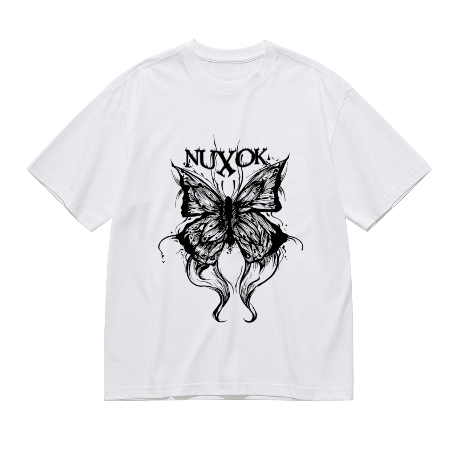 Dark Gothic NUXOK Butterfly Street Tee
