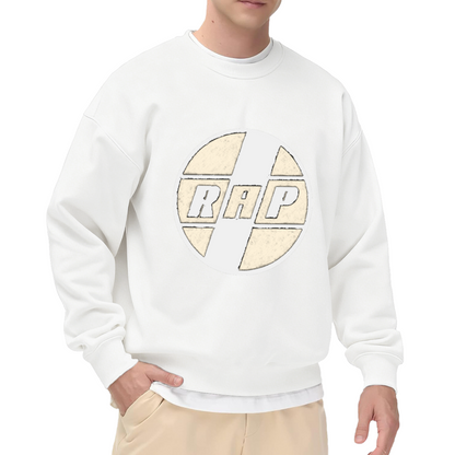 RAP Vintage Segmented Circle Crewneck Sweatshirt | Classic Hip Hop Distressed Pullover, Rap Fan Gift
