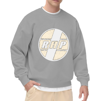 RAP Vintage Segmented Circle Crewneck Sweatshirt | Classic Hip Hop Distressed Pullover, Rap Fan Gift