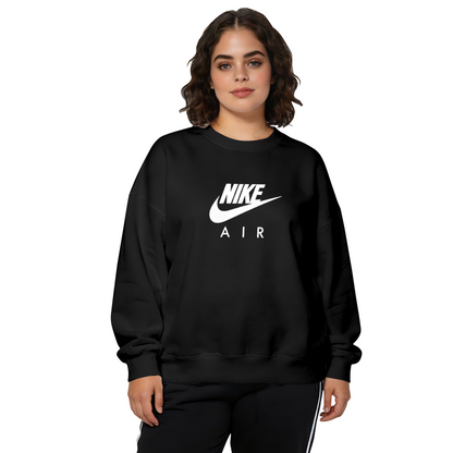 Classic Nike Air Logo Minimal Black Crewneck Sweatshirt