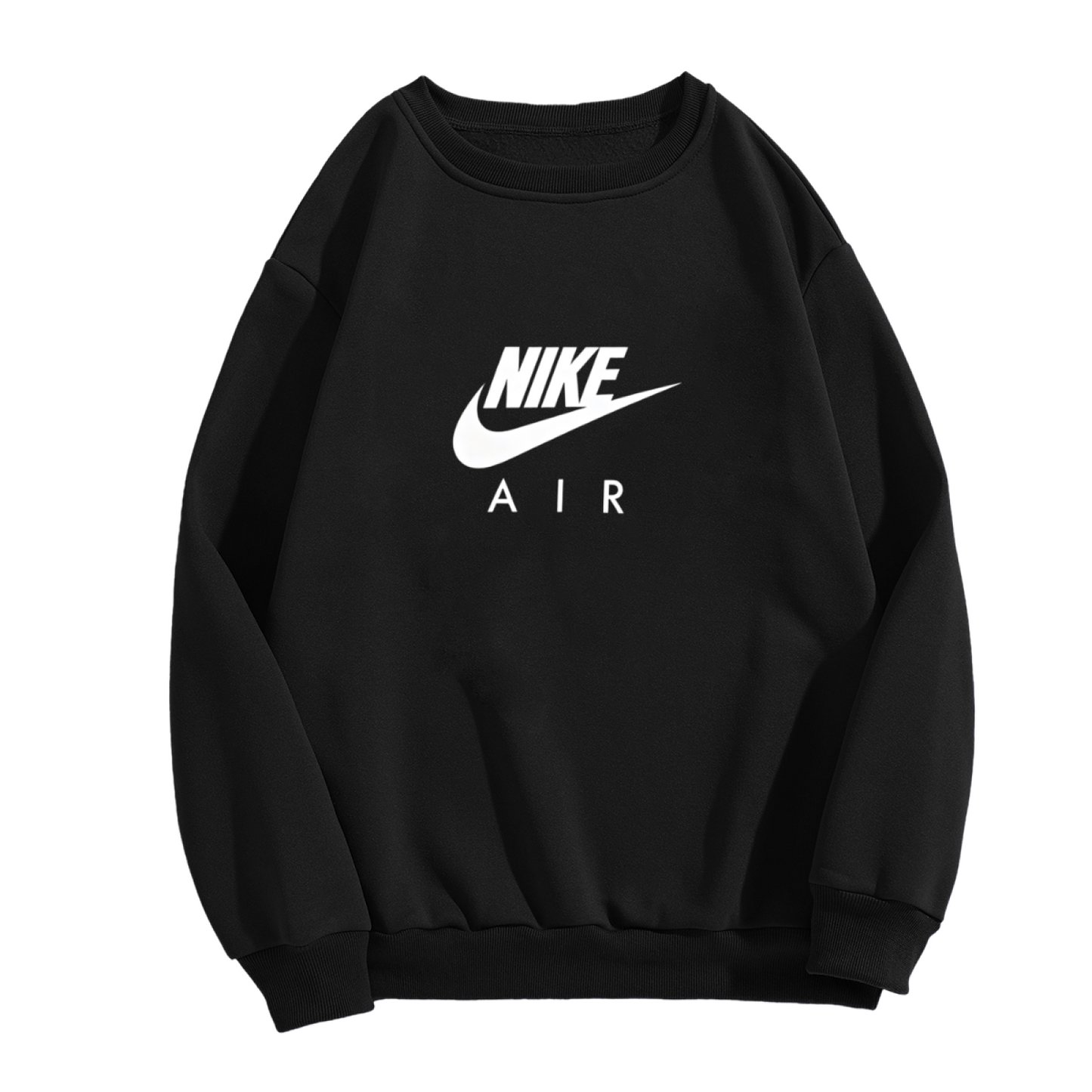 Classic Nike Air Logo Minimal Black Crewneck Sweatshirt