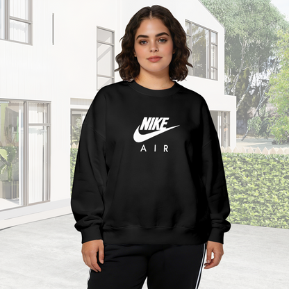 Classic Nike Air Logo Minimal Black Crewneck Sweatshirt