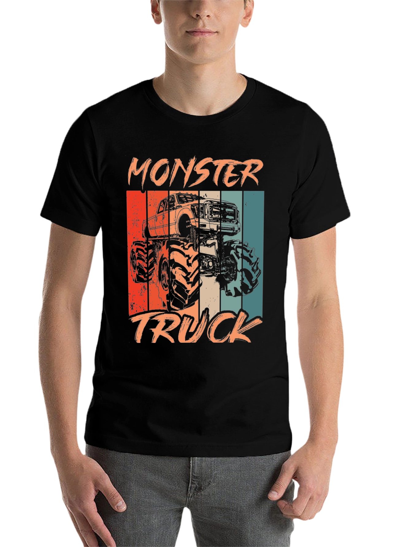 Monster Truck Graphic Tee - Vintage Style