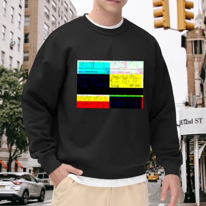 Circuit Diagram Glitch Art Sweatshirt | Vintage Electronics Blueprint Graphic Crewneck, Tech Schematic Pullover Top, Engineer Gift for Geeks