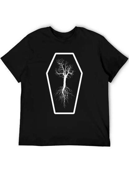 Tree Coffin Graphic Tee - Unisex Black T-Shirt