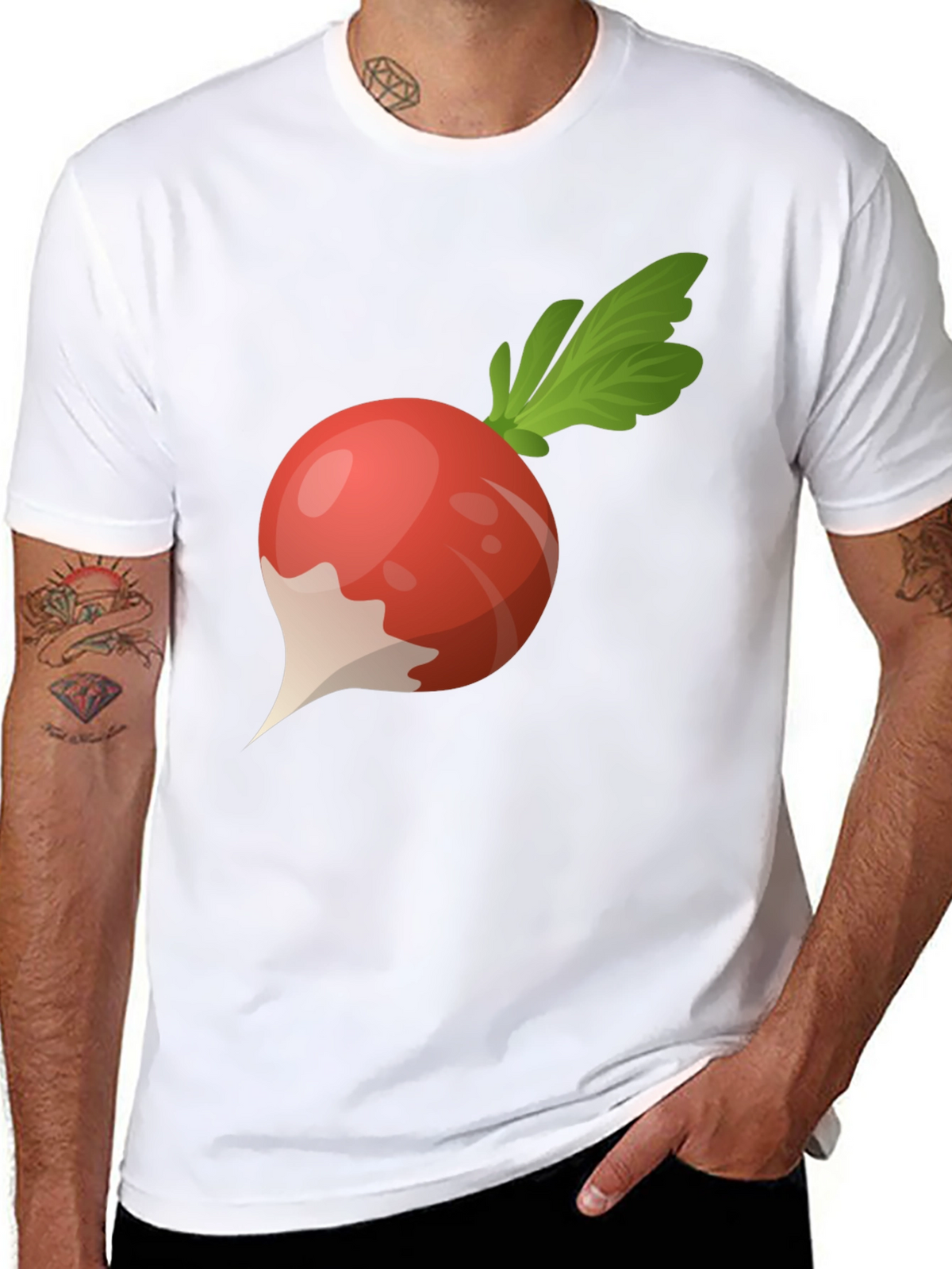 Radish Graphic Tee - Black Cotton T-Shirt