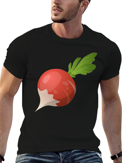 Radish Graphic Tee - Black Cotton T-Shirt