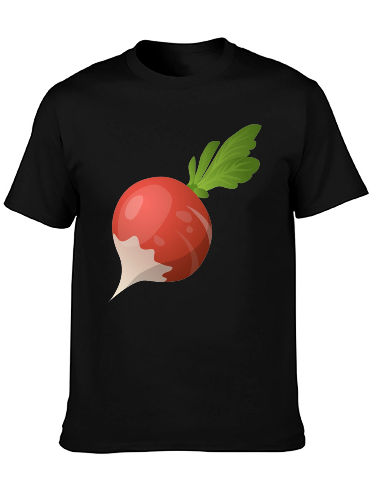 Radish Graphic Tee - Black Cotton T-Shirt