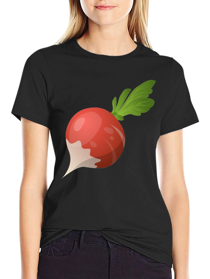 Radish Graphic Tee - Black Cotton T-Shirt
