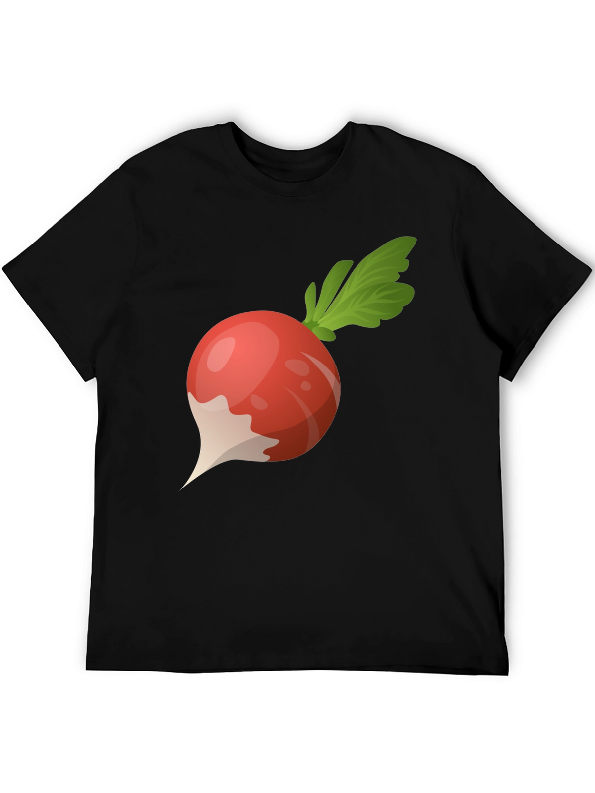 Radish Graphic Tee - Black Cotton T-Shirt