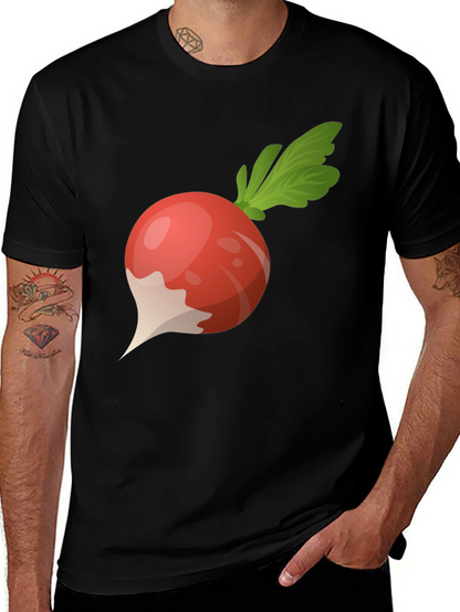 Radish Graphic Tee - Black Cotton T-Shirt
