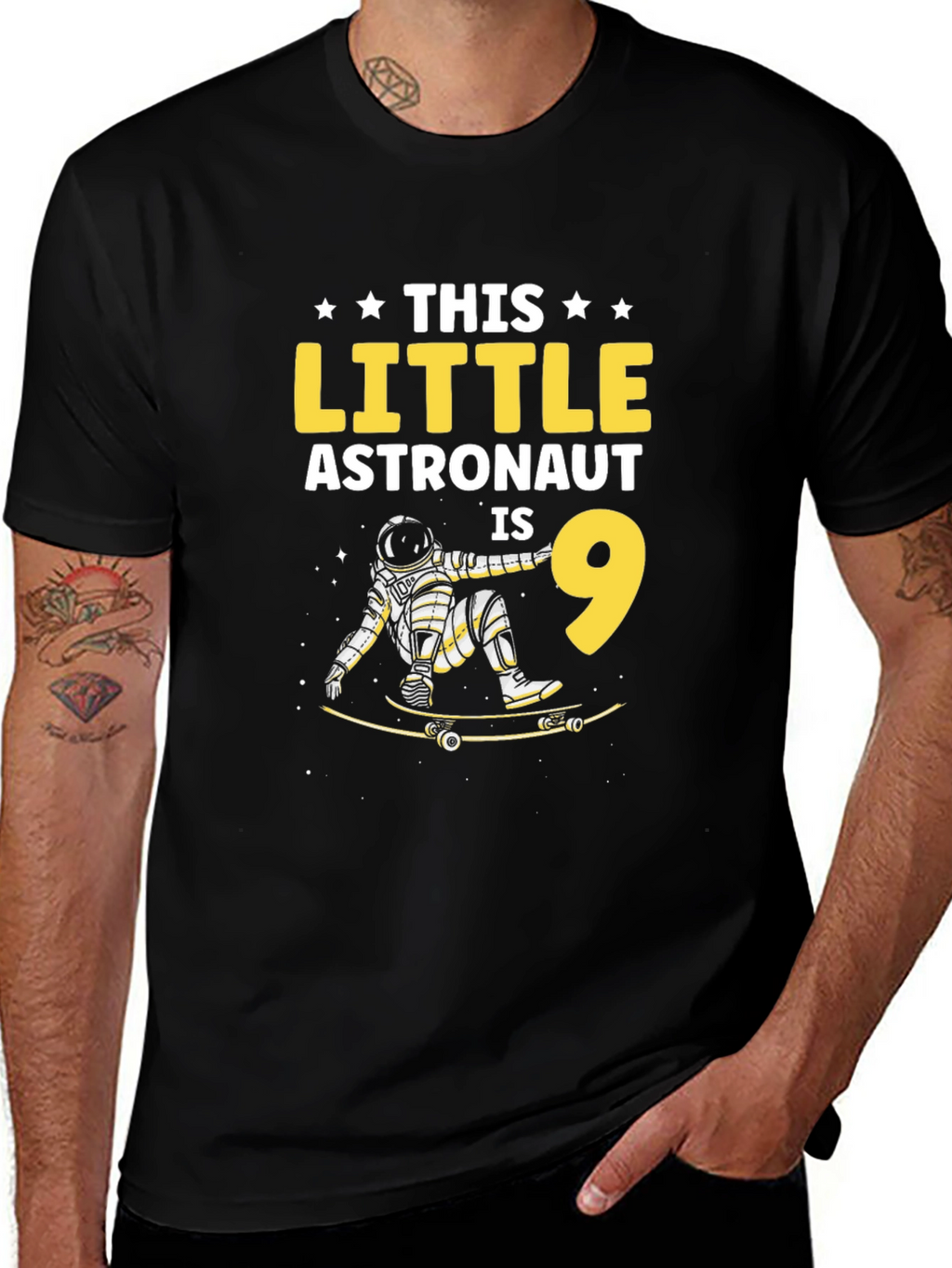 Astronaut Skateboard Birthday T-Shirt