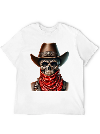 Cowboy Skull Graphic Tee - Black