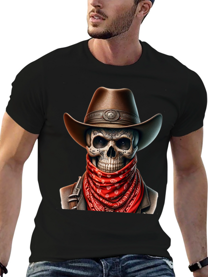 Cowboy Skull Graphic Tee - Black