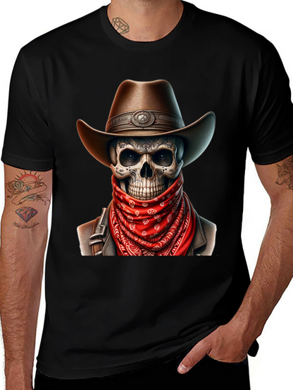 Cowboy Skull Graphic Tee - Black