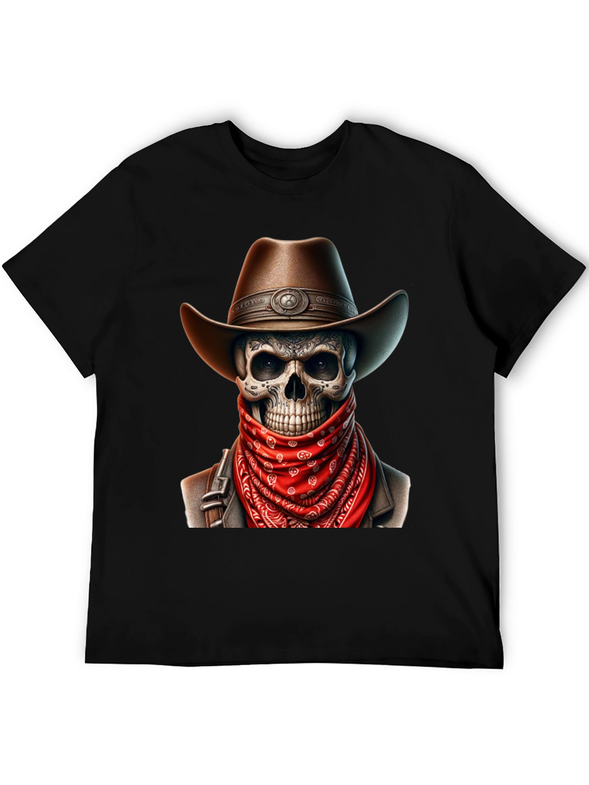 Cowboy Skull Graphic Tee - Black