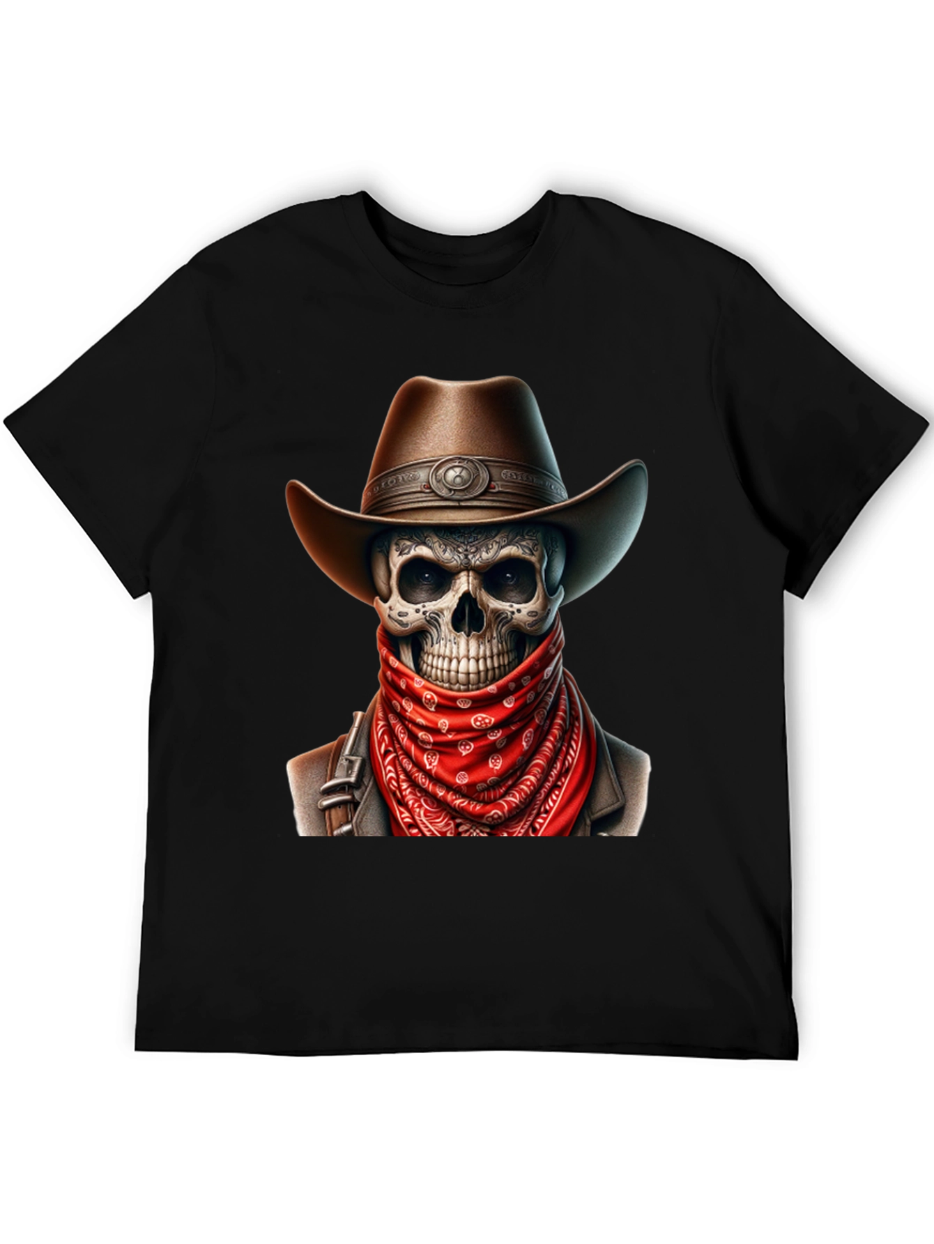 Cowboy Skull Graphic Tee - Black