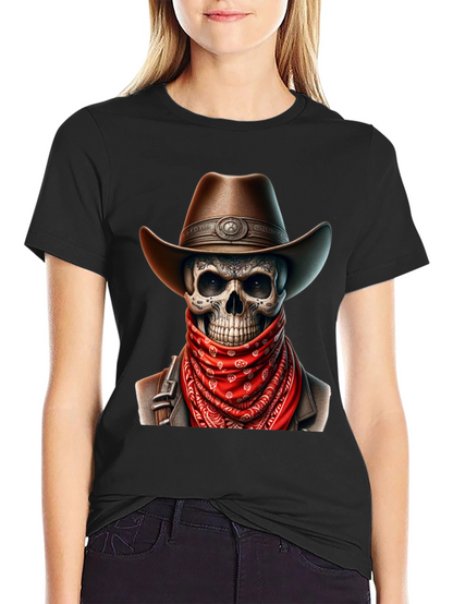 Cowboy Skull Graphic Tee - Black