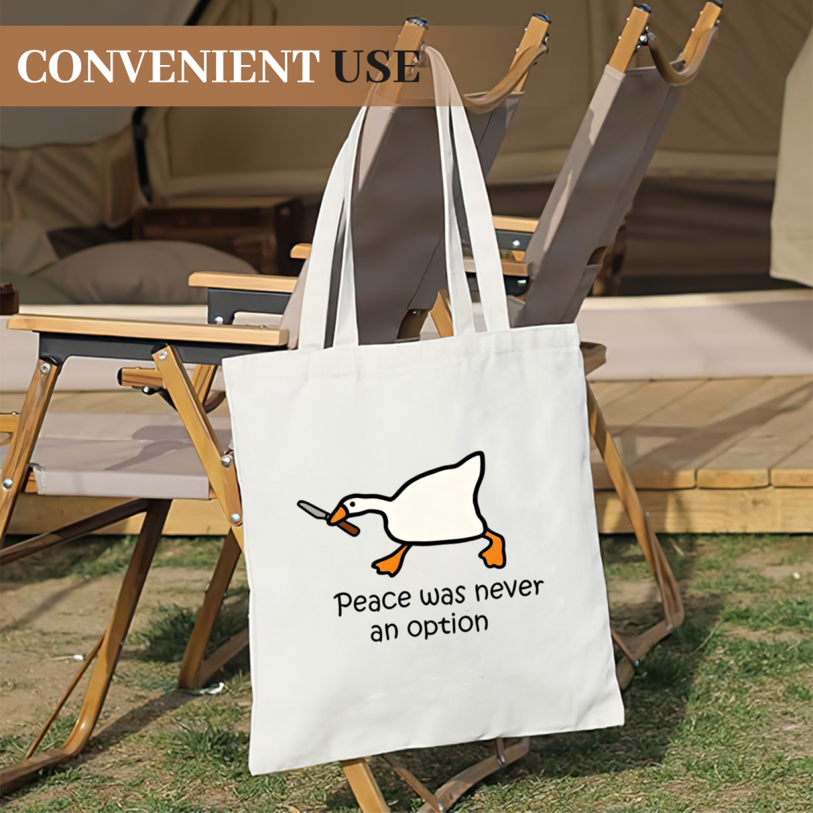 Simple Shh Quiet Face Canvas Bag | Library Study Minimal Soft Tone Hand Tote