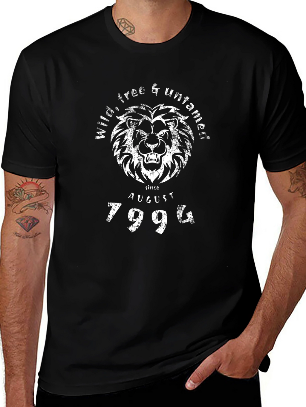 Wild Free Untamed Lion Since August 1994 T-Shirt