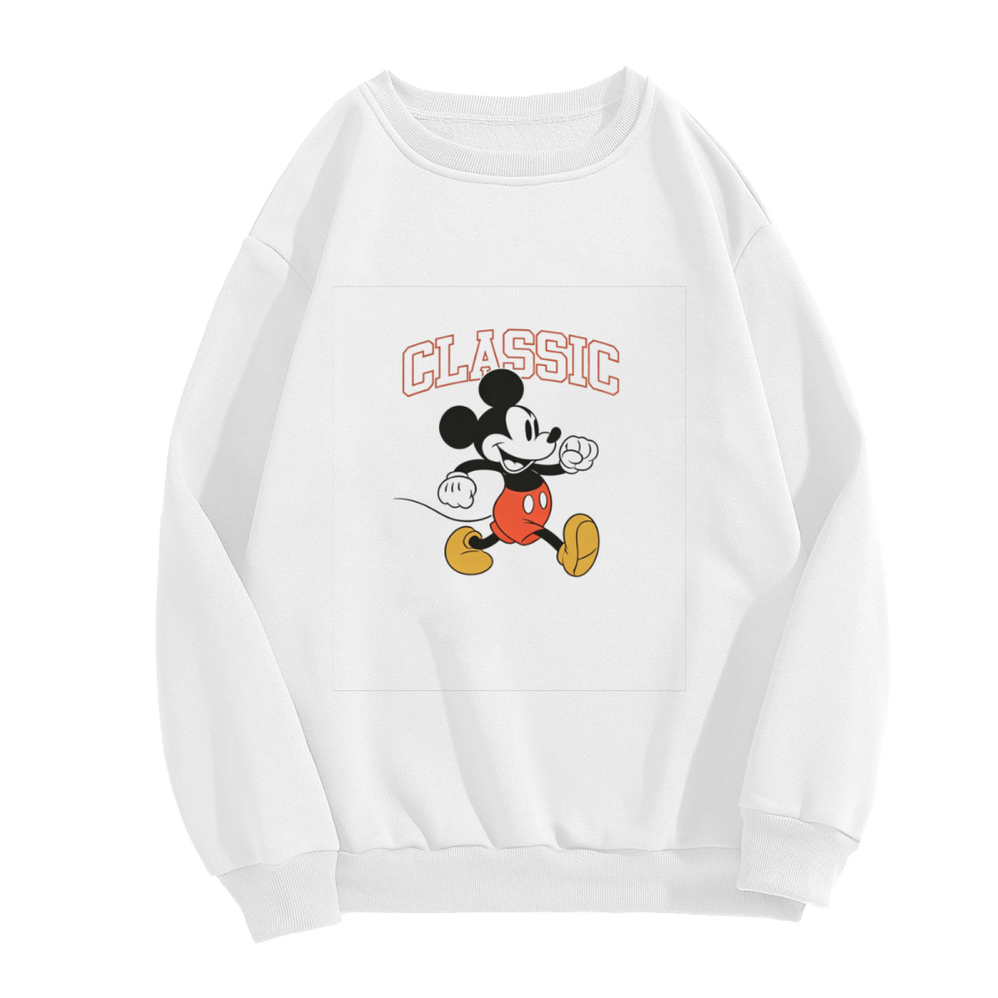Classic Mickey Mouse Retro Graphic Crewneck Sweatshirt