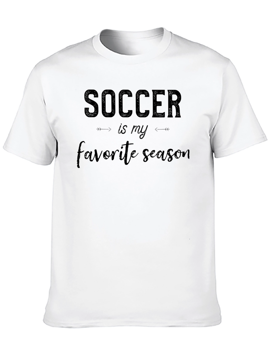 Soccer Is My Favorite Season Black T-Shirt