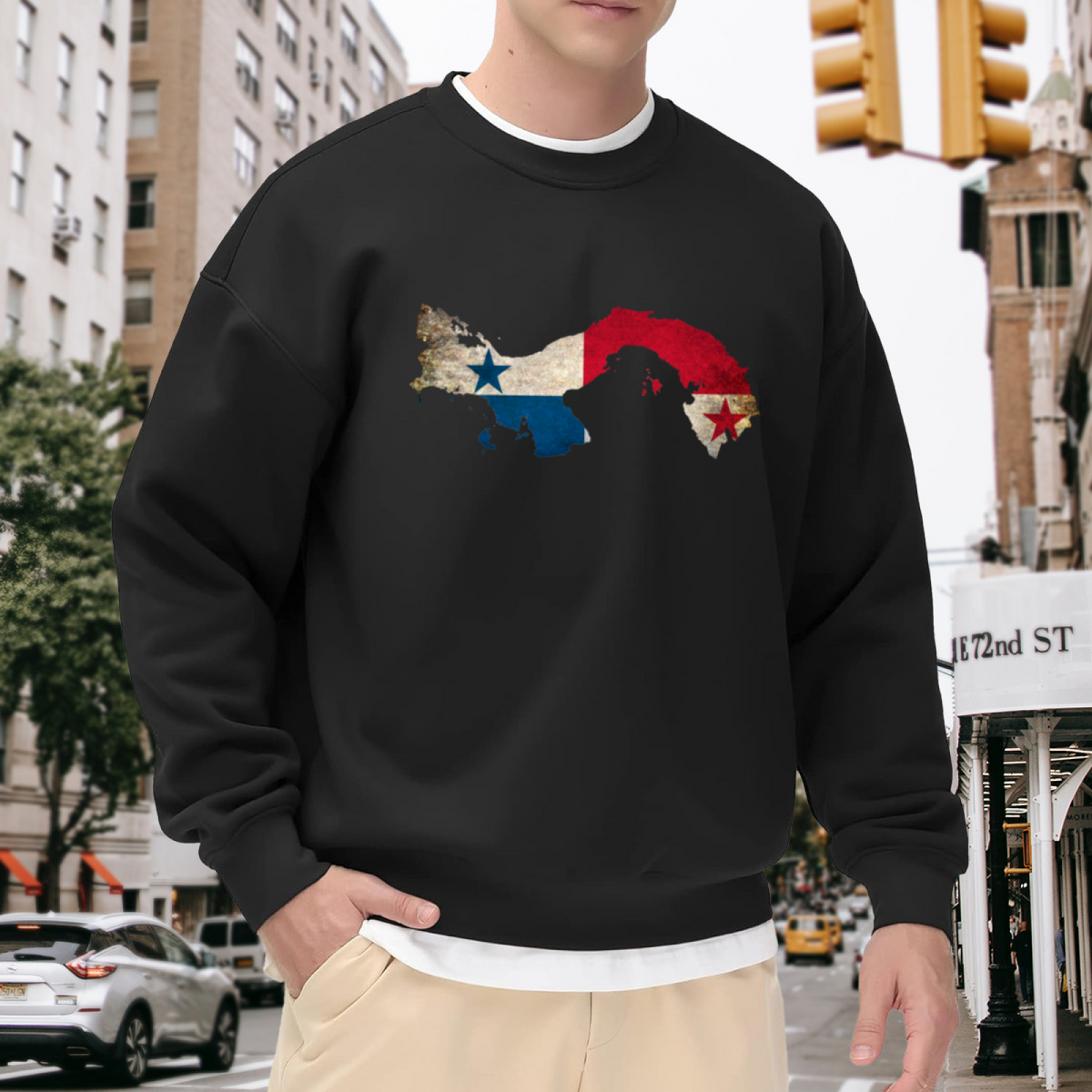 Nicaragua Honduras Flag Map Sweatshirt | Vintage Distressed Country Graphic Crewneck, National Pride Pullover Top, Heritage Gift for Men Women