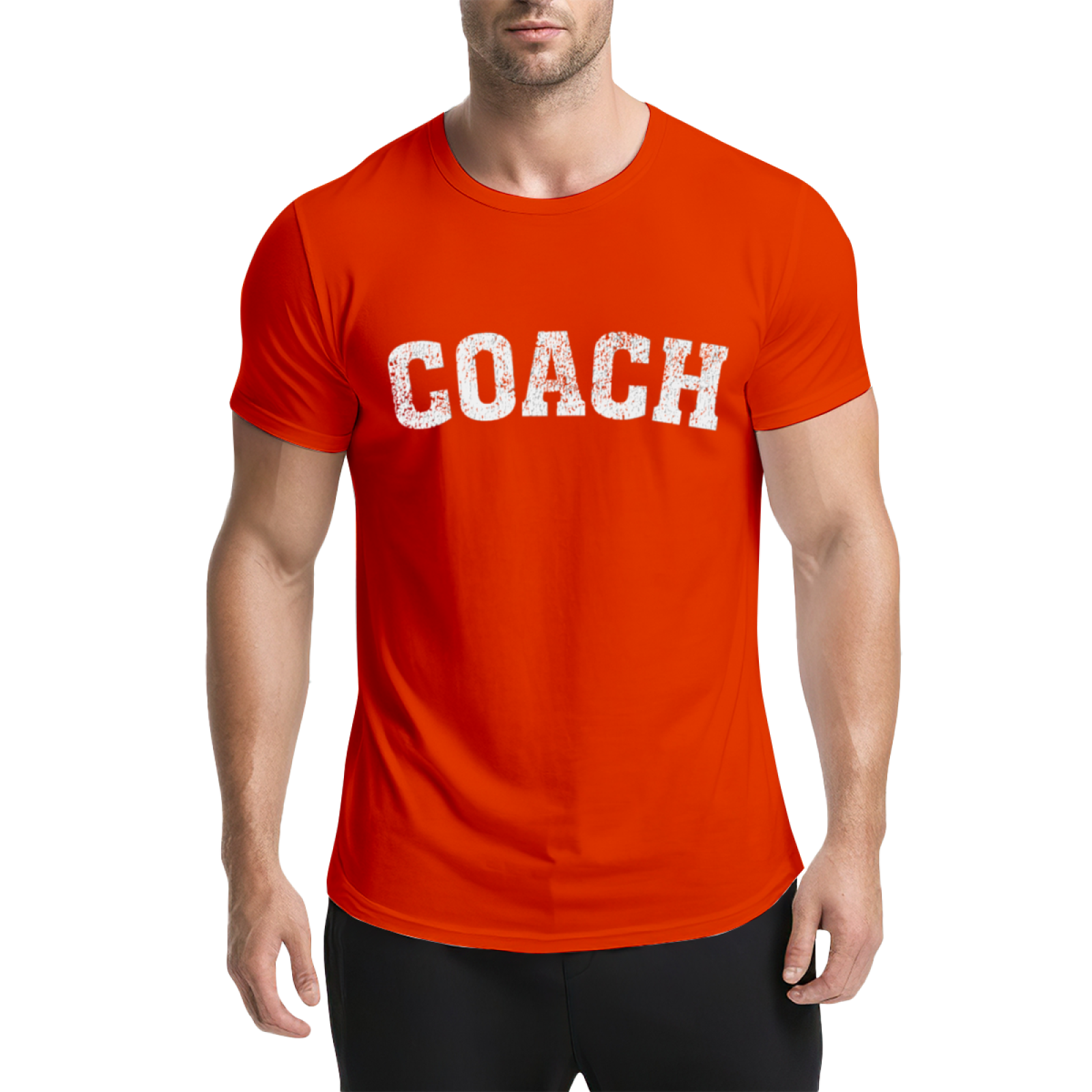 Distressed Retro COACH Sports Coach Navy T-Shirt